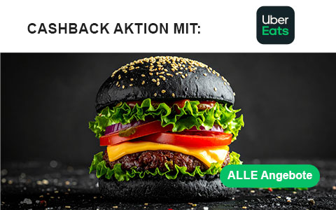 Cashback Aktionen: Spare jetzt 3,5€ bei Uber Eats