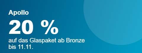 Apollo Rabattcode: 20 % sparen auf Glaspaket Bronze für Brillengläser