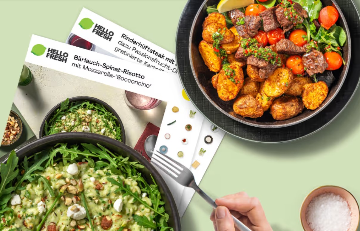 Leckere Rezepte samt Zutaten mit HelloFresh Kochboxen nach Hause geliefert bekommen