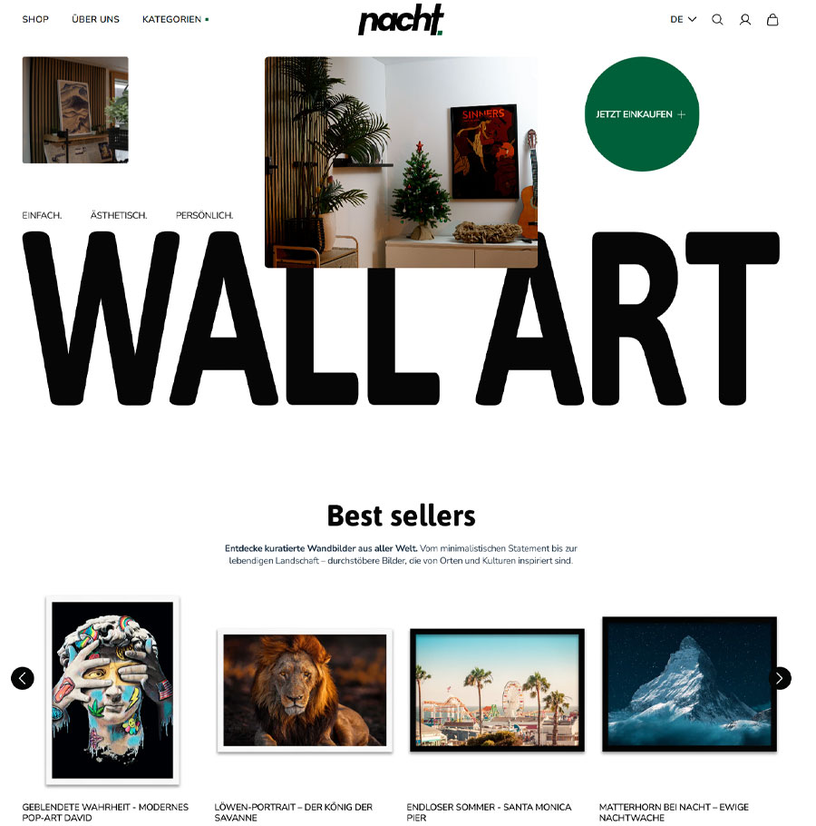 Kaufe deine Wandbilder bei Nachtstyles!