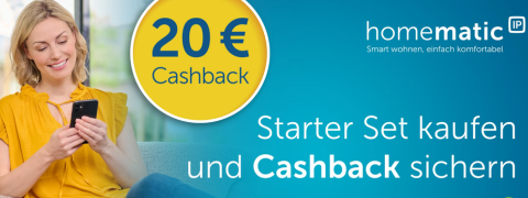 Homematic IP - Starter Set kaufen und 20 € Cashback sichern