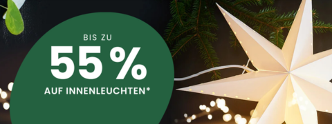 Genieße Einsparungen von bis zu 55% bei der Innenbeleuchtung