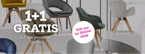 mömax Stuhl-Aktion: 1+1 GRATIS auf ausgewählte Modelle