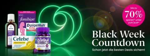 Black Week Angebot bei DocMorris: Bis zu 70% Ersparnis