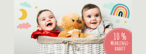 Exklusiv bei Erwin Müller: 10% Rabatt für Mehrlinge!