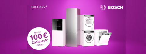 Euronics Angebot: 100€ Cashback beim Kauf von Bosch Geräten