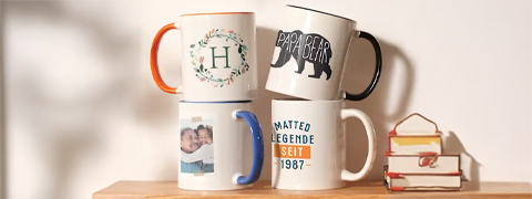 Spare bis zu 20% mit einem VistaPrint Gutschein für individuelle Fototassen