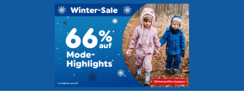 66% Rabatt auf Wintermode für Kids